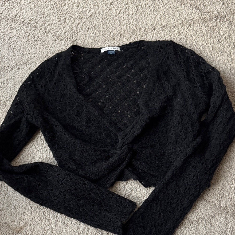 American Eagle Outfitters Black Knit Top